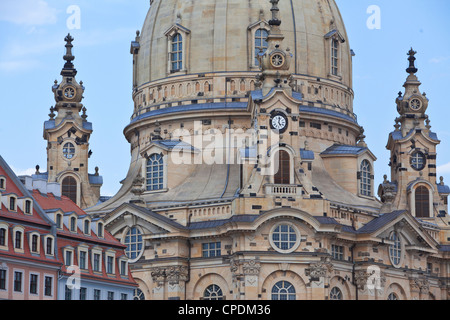 La Frauenkirche à Dresde, Saxe, Allemagne, Europe Banque D'Images