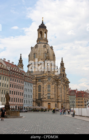 La Frauenkirche, Dresde, Saxe, Allemagne, Europe Banque D'Images