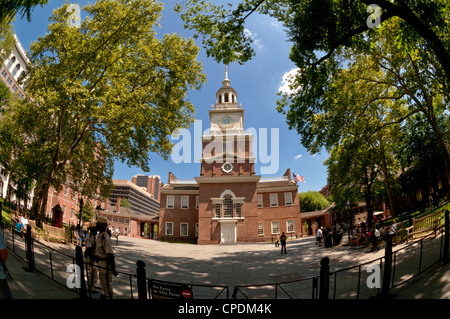 L'Independence Hall, l'Independence National Historical Park, Philadelphie, Pennsylvanie, USA Banque D'Images