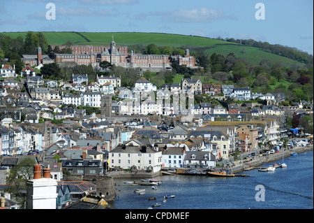 Dartmouth Devon Royaume-Uni montrant le Royal Naval College en haut Banque D'Images