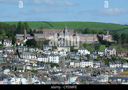 Dartmouth Devon Royaume-Uni montrant le Royal Naval College en haut Banque D'Images