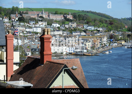 Dartmouth Devon Royaume-Uni montrant le Royal Naval College en haut Banque D'Images