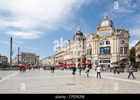 La Place de la Comédie, Montpellier, Languedoc-Roussillon, France, Europe Banque D'Images