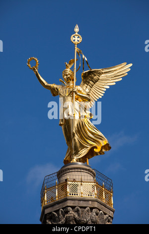 Statue de Victoria sur Siegessaule. Berlin, Allemagne Banque D'Images