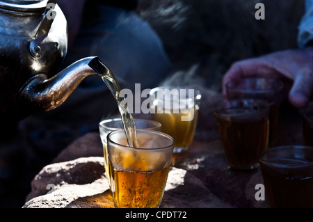 La vapeur chaude verre de thé Banque D'Images