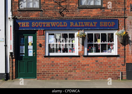 Le chemin de fer de Southwold boutique dans le Suffolk Southwold Road England UK Banque D'Images