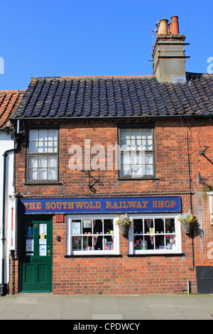 Le chemin de fer de Southwold boutique dans le Suffolk Southwold Road England UK Banque D'Images