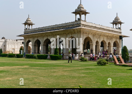 Le Diwan-i-Khas ou 'hall d'audience privée' au Fort Rouge, Old Delhi. Banque D'Images