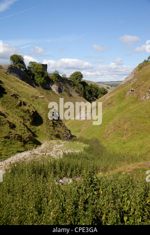 Château de Peveril, Castleton, Derbyshire, Angleterre, Royaume-Uni, Europe Banque D'Images