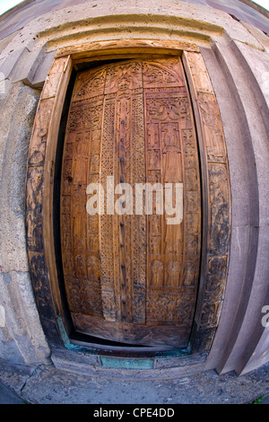 Chapelle de la porte au 9ème siècle, monastère de Tatev Tatev, Syunik, Arménie Banque D'Images