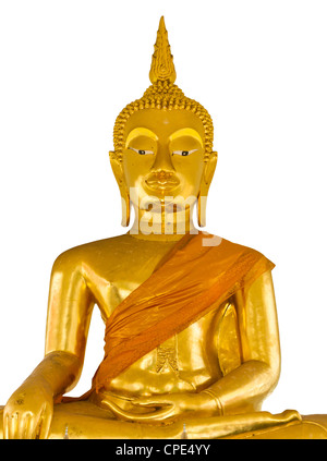 Buddha image sur fond blanc Banque D'Images