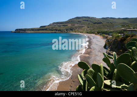 Vue sur la plage, Kato Zakros, λασίθι, Crète, îles grecques, Grèce, Europe Banque D'Images