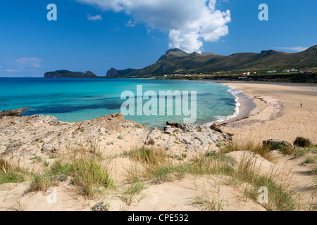 Plage de Falassarna Falassarna, Chania, Crète, région, îles grecques, Grèce, Europe Banque D'Images