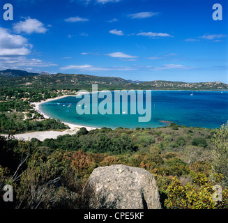 La plage de San Ciprianu, près de Porto Vecchio, au sud-est de la Corse, Corse, France, Europe, Méditerranée Banque D'Images