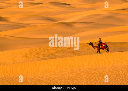 Sam Sand Dunes, Rajasthan, Inde, Asie Banque D'Images