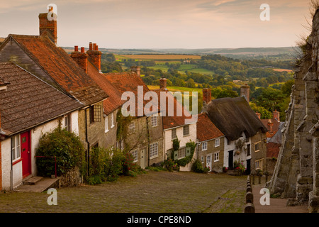 Gold Hill, Shaftesbury, Dorset, Angleterre, Royaume-Uni, Europe Banque D'Images