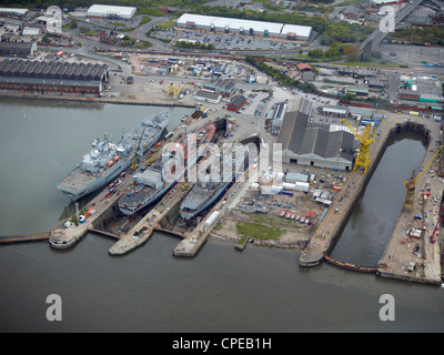 Chantier Naval Cammell Lairds, Birkenhead, Liverpool, North West England Banque D'Images