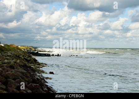 Ouistreham,est le port de la ville de Caen.La ville est sur l'embouchure du canal de Caen à la mer.le nord-ouest de la france. Banque D'Images