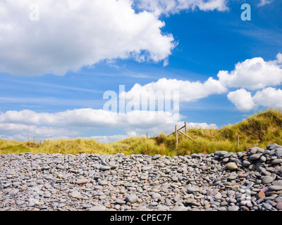 Les dunes de sable sur Westward Ho ! Plage par Northam Burrows, Devon, Angleterre. Banque D'Images