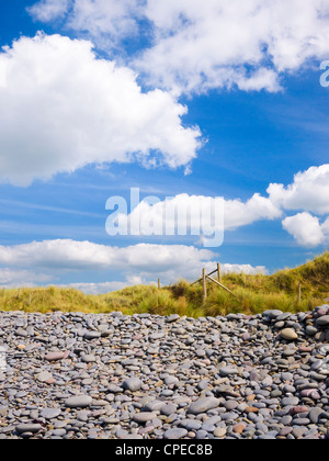 Les dunes de sable sur Westward Ho ! Plage par Northam Burrows, Devon, Angleterre. Banque D'Images