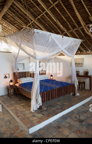 Guludo Beach Lodge dans le Parc National des Quirimbas au nord du Mozambique. Banque D'Images