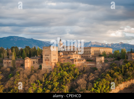 Vue panoramique de l'Alhambra, Grenade, Espagne Banque D'Images