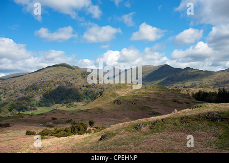 Le Fairfield Horseshoe de Loughrigg Fell. Torver, Parc National de Lake District, Cumbria, Angleterre, Royaume-Uni, Europe. Banque D'Images