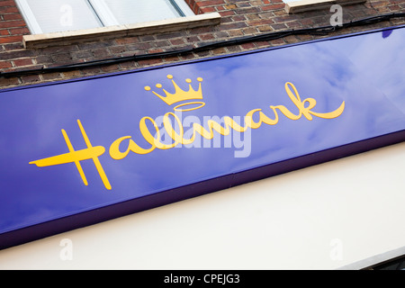 Shop fascia, Hallmark, card, London, UK Banque D'Images