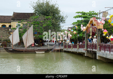 Vietnam, Da nang. bâtiment datant du xve siècle village de Hoi An, un important port de commerce du 15ème au 19ème siècle. Banque D'Images