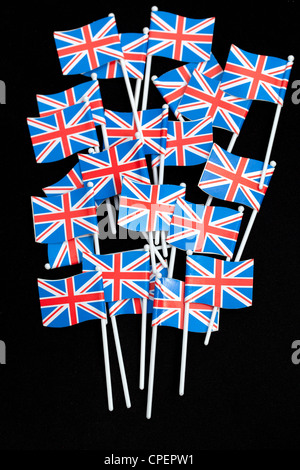 Petits ou Mini Union Jack Flags Banque D'Images