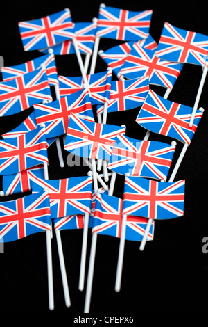 Petits ou Mini Union Jack Flags Banque D'Images