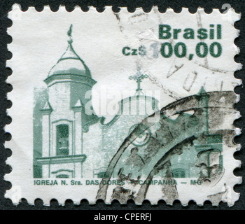 Brésil - VERS 1986 : timbres-poste imprimés en Brésil, montre une église notre dame de la douleur, 2010, vers 1986 Banque D'Images