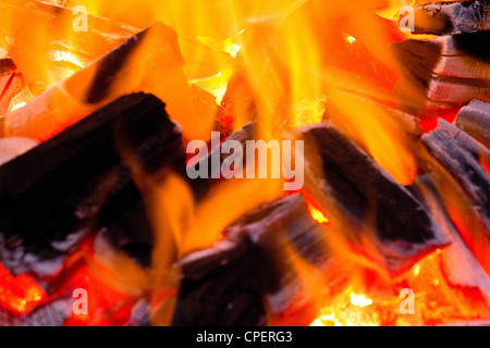 Voir portrait de feu flammes Banque D'Images