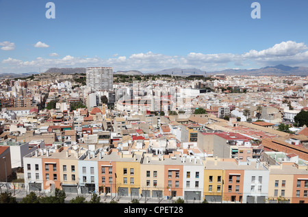 Vue sur la ville d'Alicante, Espagne Catalogne Banque D'Images