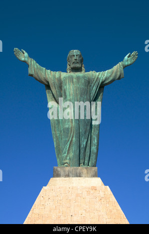 Statue du Christ El Morro de Arica Chili Banque D'Images