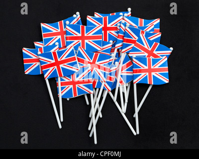 Petits ou Mini Union Jack Flags Banque D'Images