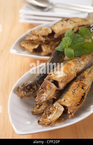 Sardines frites Banque D'Images