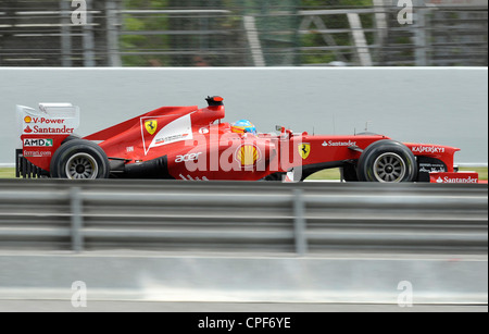 Fernando Alonso (ESP) Ferrari F2012 pendant le Grand Prix de Formule 1 d'Espagne 2012 Banque D'Images