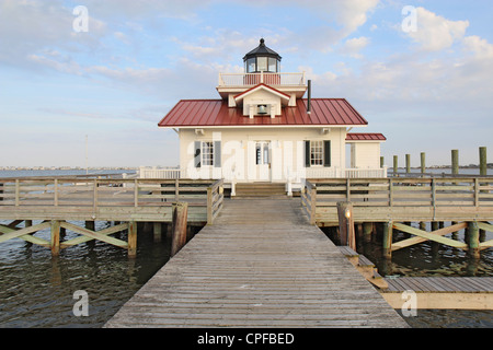 Le phare de Roanoke Marshes à Manteo, North Carolina Banque D'Images