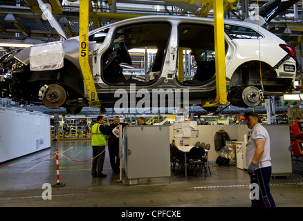 La chaîne de montage de l'usine Vauxhall, Ellesmere Port, accueil de la Vauxhall Astra Banque D'Images