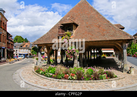 Lyons-la-Forêt,'Plus Beaux Village',paysage de bocage traditionnel woods,vergers et de l'économie du bétail.Normandie,France Banque D'Images