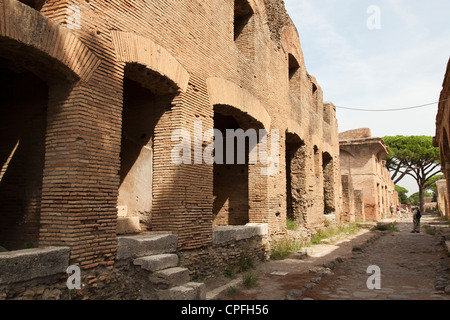 Caseggiato di Diana à l'ancien port romain d'Ostie ruine ville près de Rome Banque D'Images