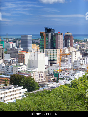 Plate-forme d'observation dans le Fort Adélaïde sur le Port-Louis- capitale de l'île Maurice Banque D'Images