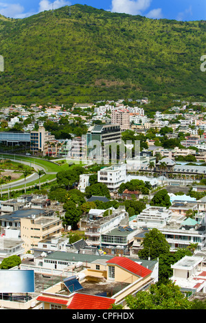 Plate-forme d'observation dans le Fort Adélaïde sur le Port-Louis- capitale de l'île Maurice Banque D'Images