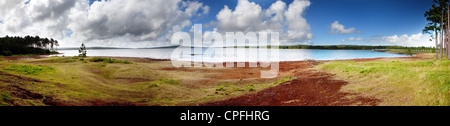 Mare-aux-Vacoas-panorama le plus grand réservoir d'eau de l'Ile Maurice Banque D'Images
