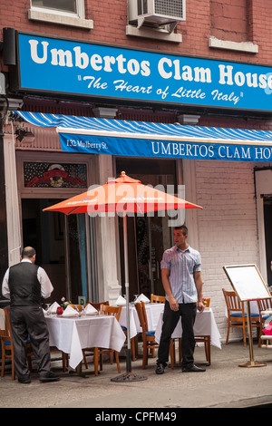 Umbertos Clam House, Little Italy, NEW YORK Banque D'Images