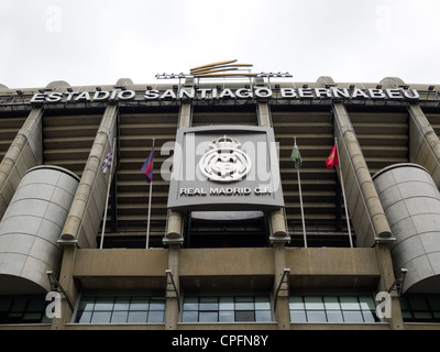 Stade Santiago Bernabéu du Real Madrid à Madrid, Espagne Banque D'Images