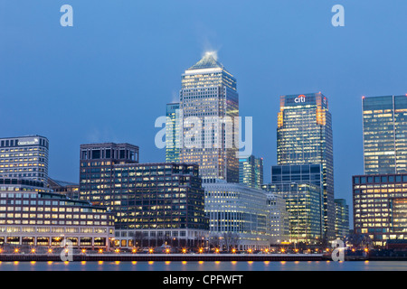 L'Angleterre, Londres, Docklands, Canary Wharf Banque D'Images