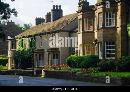 Maisons à Gisburn, vallée de Ribble, Lancashire en Angleterre Banque D'Images