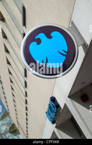 La direction de la Barclays Bank signe, Londres, Angleterre Banque D'Images